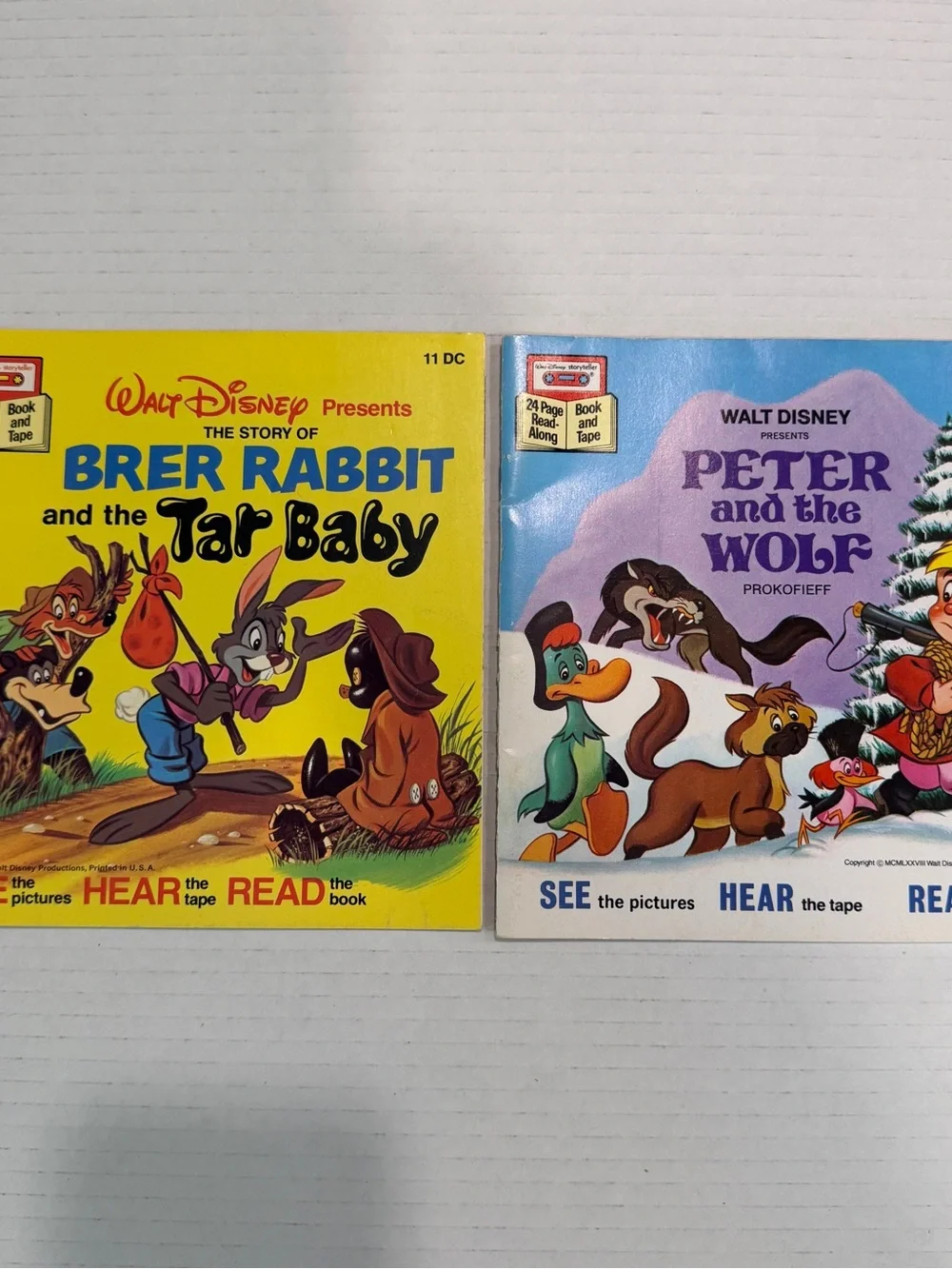 Lot Of (12) Vintage Walt Disney Read Along Books & Tape (BOOKS ONLY NO TAPES)